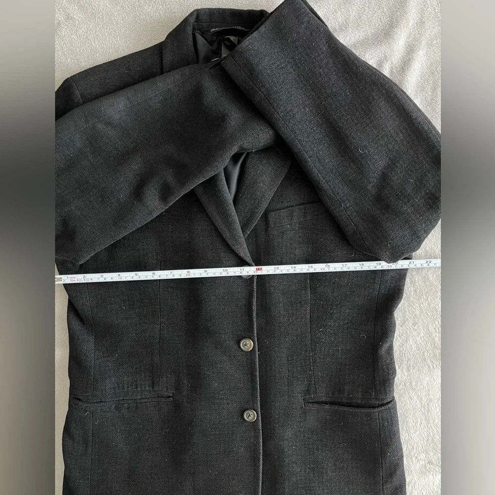 Claiborne Black Blazer Jacket Fabric Woven in Italy 40R